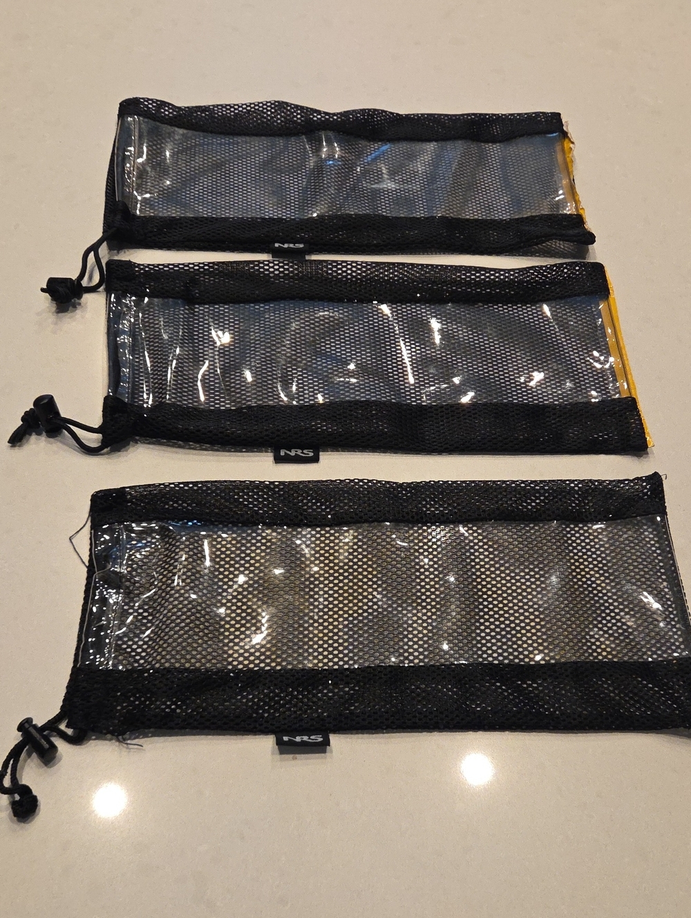 NRS Black Clear Mesh Accessory Pouches - Set of 3